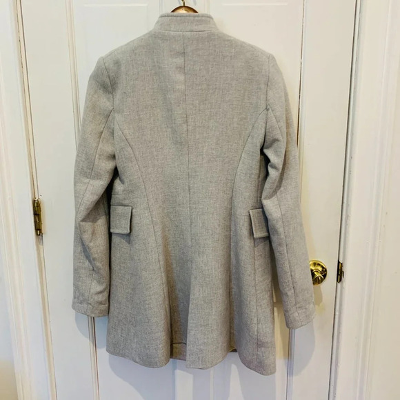 New With Tags Zara Basic Outerwear Women's Coat Snap Gray Size Small Jacket - Picture 5 of 16